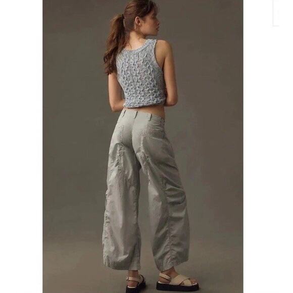 Pilcro Anthropologie Barrel Pants Women‎ 27 Parachute Grey Wide Leg Baggy Y2K - Picture 2 of 12